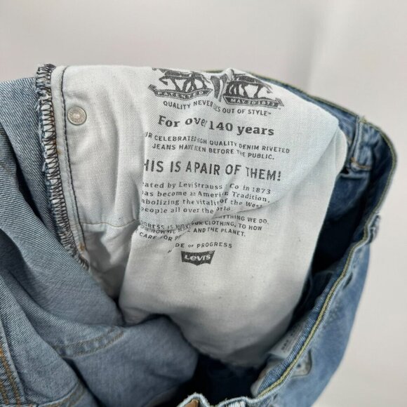 Levis 505 Mens Straight Fit Blue Denim Jeans Size 38x34 - Picture 8 of 9